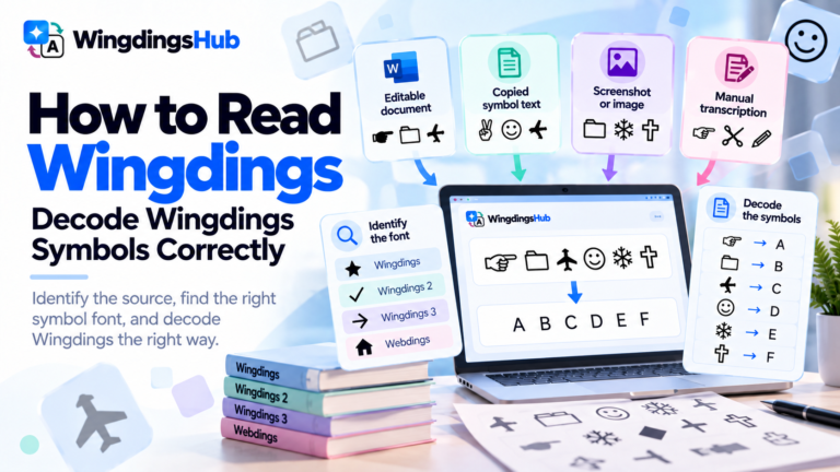 How To Read Wingdings