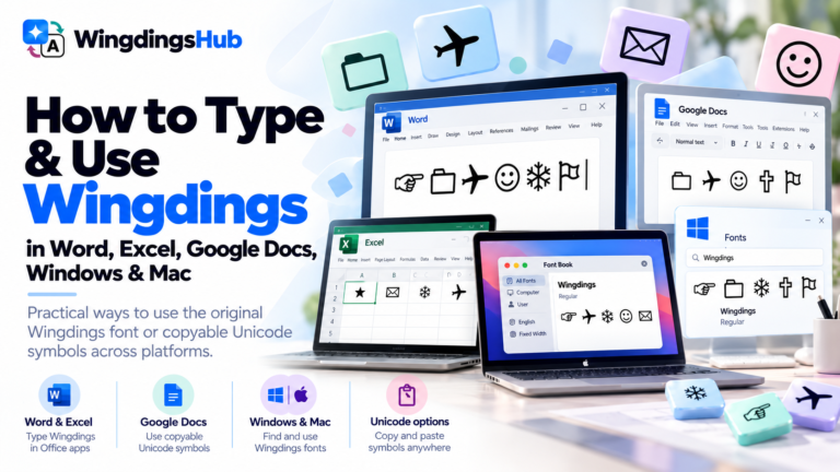 How To Type Wingdings