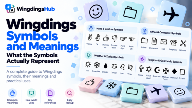 Wingdings Symbols and Meanings